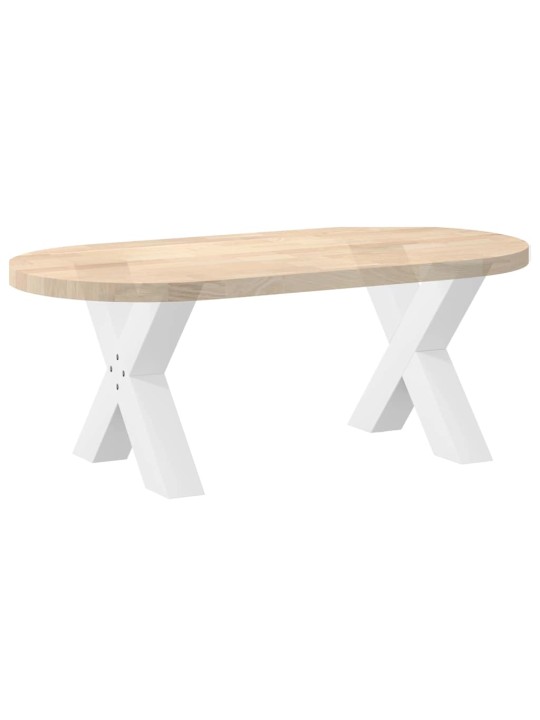 Nohy konferenčního stolku ve tvaru x, 2 ks, bílé, 50 x (42-43) cm, ocel