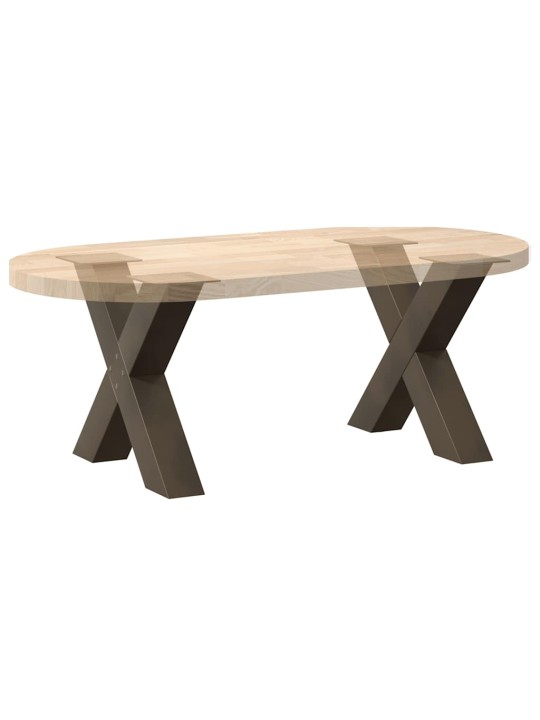 Nohy konferenčního stolku ve tvaru x, 2 ks, přírodní ocel, 50 x (42-43) cm, ocel