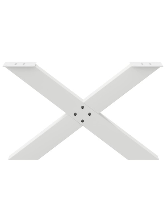 Nohy konferenčního stolku ve tvaru x, 2 ks, bílé, 70 x (42-43) cm, ocel