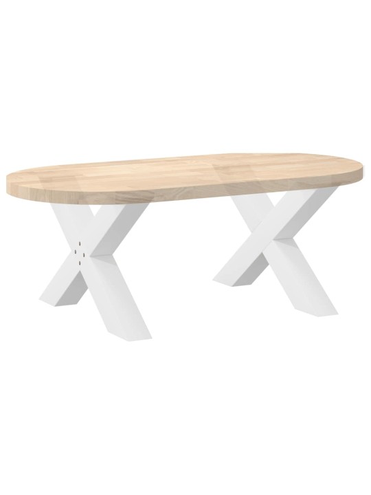 Nohy konferenčního stolku ve tvaru x, 2 ks, bílé, 70 x (42-43) cm, ocel