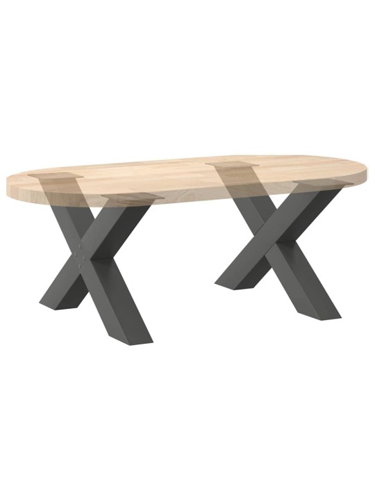 Nohy konferenčního stolku ve tvaru x, 2 ks, antracitové, 70 x (42-43) cm, ocel