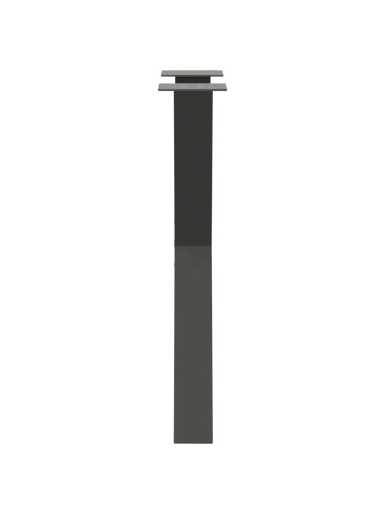 Nohy k jídelnímu stolu ve tvaru x, 2 ks, antracitové, 50 x (72-73) cm, ocel