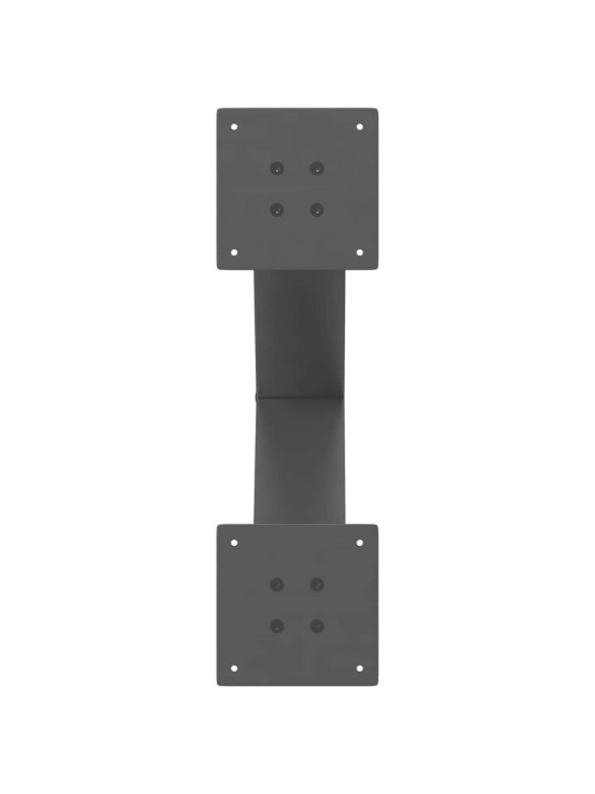 Nohy k jídelnímu stolu ve tvaru x, 2 ks, antracitové, 50 x (72-73) cm, ocel