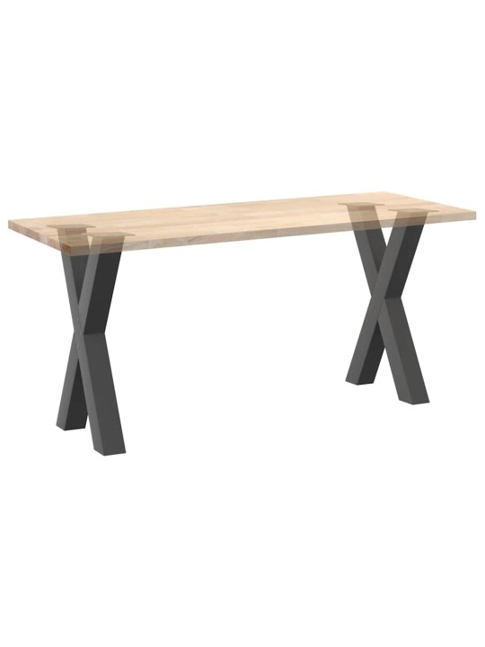 Nohy k jídelnímu stolu ve tvaru x, 2 ks, antracitové, 50 x (72-73) cm, ocel
