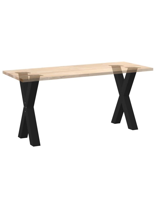 Nohy k jídelnímu stolu ve tvaru X, 2 ks, černé, 60 x (72-73) cm, ocel