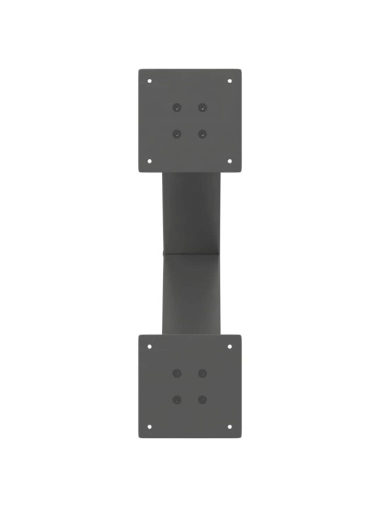 Nohy k jídelnímu stolu ve tvaru x, 2 ks, antracitové, 60 x (72-73) cm, ocel