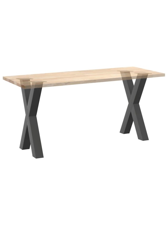 Nohy k jídelnímu stolu ve tvaru x, 2 ks, antracitové, 60 x (72-73) cm, ocel