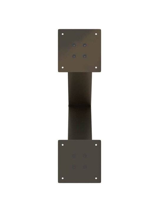 Nohy k jídelnímu stolu ve tvaru x, 2 ks, přírodní ocel, 60 x (72-73) cm, ocel