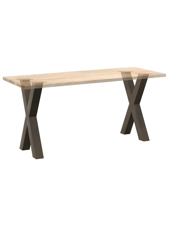 Nohy k jídelnímu stolu ve tvaru x, 2 ks, přírodní ocel, 60 x (72-73) cm, ocel