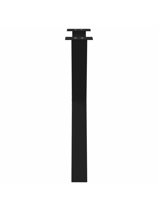 Nohy k jídelnímu stolu ve tvaru x, 2 ks, černé, 70 x (72-73) cm, ocel