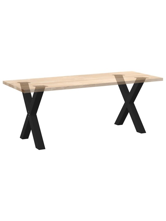 Nohy k jídelnímu stolu ve tvaru x, 2 ks, černé, 70 x (72-73) cm, ocel