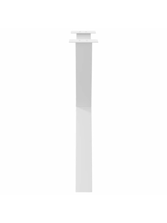 Nohy k jídelnímu stolu ve tvaru x, 2 ks, bílé, 70 x (72-73) cm, ocel