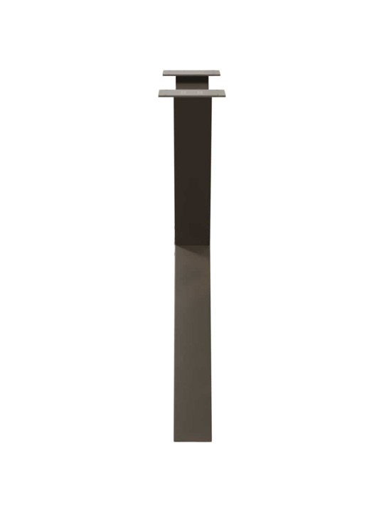 Nohy k jídelnímu stolu ve tvaru x, 2 ks, přírodní ocel, 70 x (72-73) cm, ocel