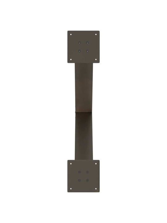 Nohy k jídelnímu stolu ve tvaru x, 2 ks, přírodní ocel, 70 x (72-73) cm, ocel