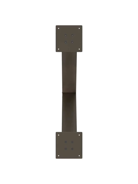 Nohy k jídelnímu stolu ve tvaru x, 2 ks, přírodní ocel, 70 x (72-73) cm, ocel