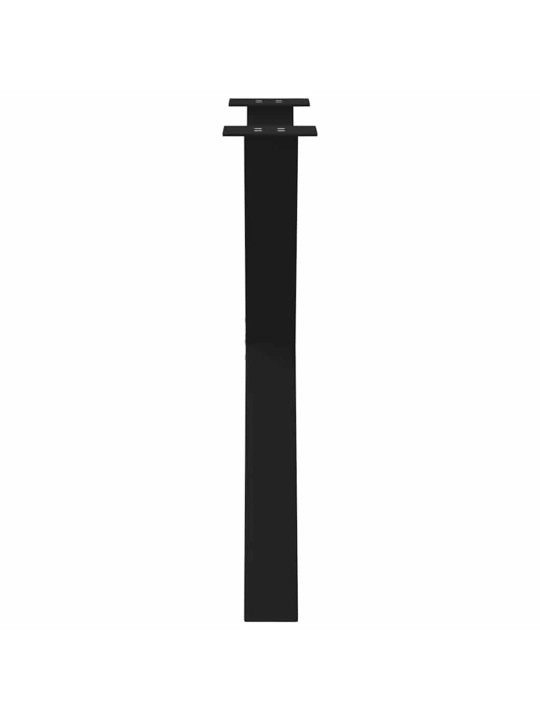 Nohy k jídelnímu stolu ve tvaru x, 2 ks, černé, 80 x (72-73) cm, ocel