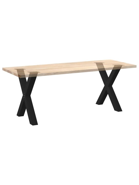 Nohy k jídelnímu stolu ve tvaru x, 2 ks, černé, 80 x (72-73) cm, ocel