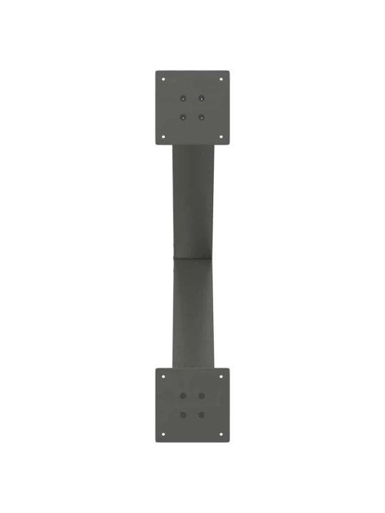 Nohy k jídelnímu stolu ve tvaru X, 2 ks, antracitové, 80 x (72-73) cm, ocel