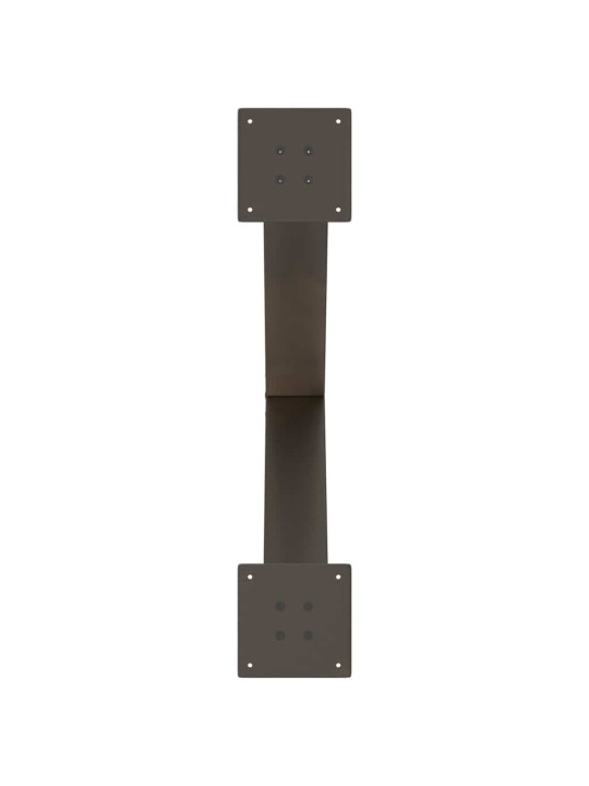 Nohy k jídelnímu stolu ve tvaru x, 2 ks, přírodní ocel, 80 x (72-73) cm, ocel