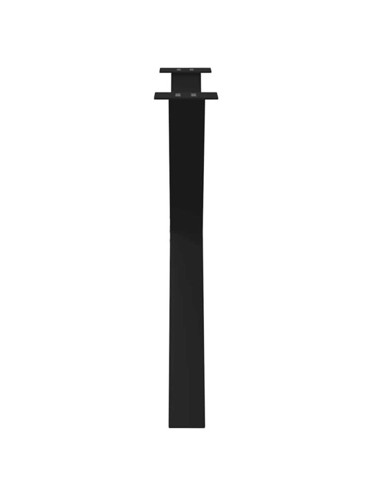 Nohy k jídelnímu stolu ve tvaru X, 2 ks, černé, 90 x (72-73) cm, ocel