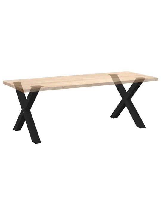 Nohy k jídelnímu stolu ve tvaru X, 2 ks, černé, 90 x (72-73) cm, ocel