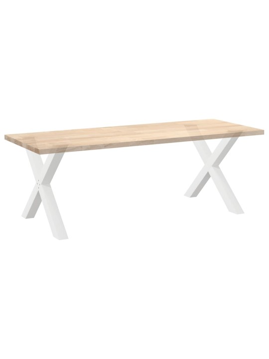 Nohy k jídelnímu stolu ve tvaru x, 2 ks, bílé, 90 x (72-73) cm, ocel