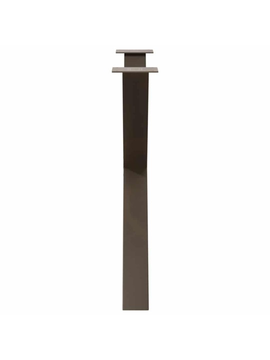 Nohy k jídelnímu stolu ve tvaru x, 2 ks, přírodní ocel, 90 x (72-73) cm, ocel
