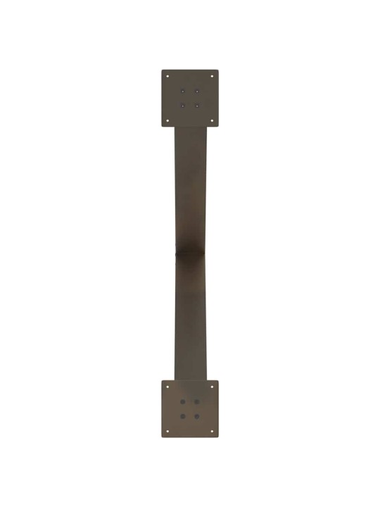 Nohy k jídelnímu stolu ve tvaru x, 2 ks, přírodní ocel, 90 x (72-73) cm, ocel