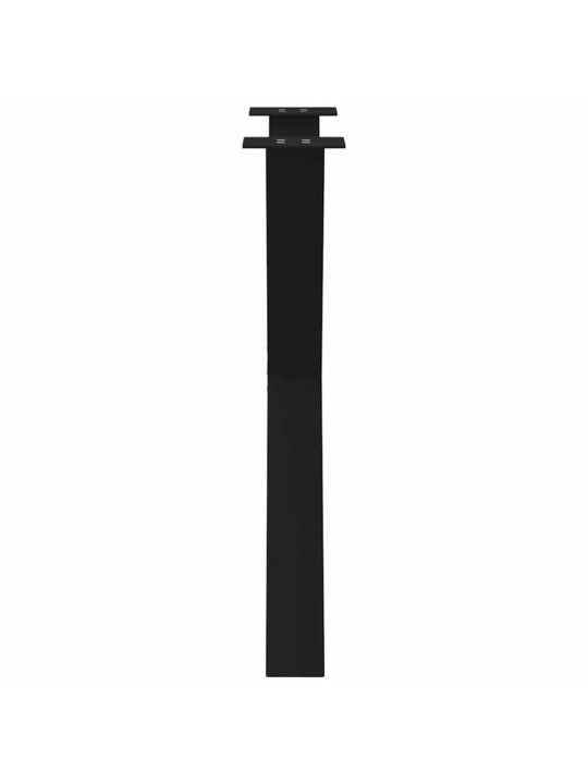 Nohy k jídelnímu stolu ve tvaru X, 3 ks, černé, 70 x (72-73) cm, ocel