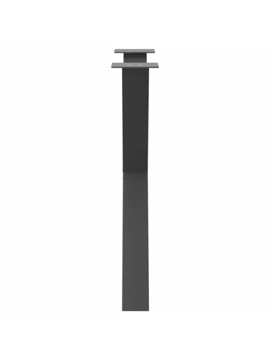 Nohy k jídelnímu stolu ve tvaru x, 3 ks, antracitové, 70 x (72-73) cm, ocel