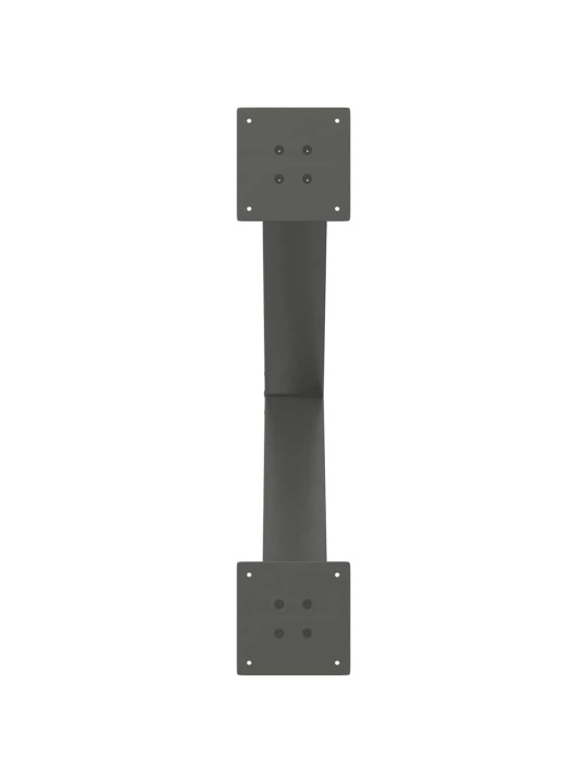 Nohy k jídelnímu stolu ve tvaru x, 3 ks, antracitové, 70 x (72-73) cm, ocel