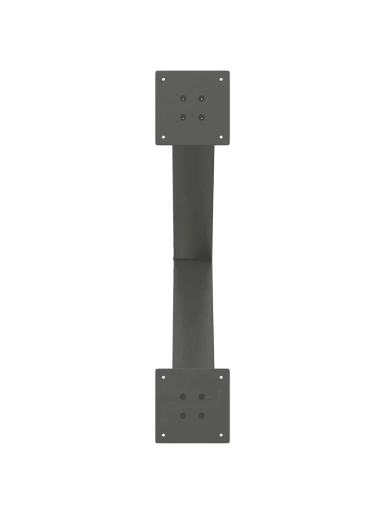 Nohy k jídelnímu stolu ve tvaru x, 3 ks, antracitové, 70 x (72-73) cm, ocel