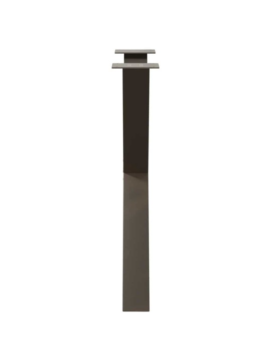 Nohy k jídelnímu stolu ve tvaru x, 3 ks, přírodní ocel, 70 x (72-73) cm, ocel