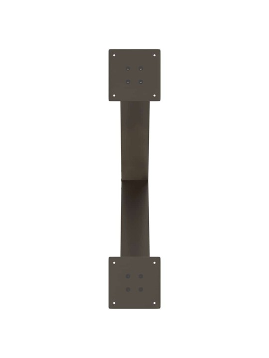 Nohy k jídelnímu stolu ve tvaru x, 3 ks, přírodní ocel, 70 x (72-73) cm, ocel