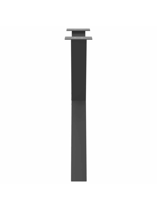 Nohy k jídelnímu stolu ve tvaru x, 3 ks, antracitové, 80 x (72-73) cm, ocel