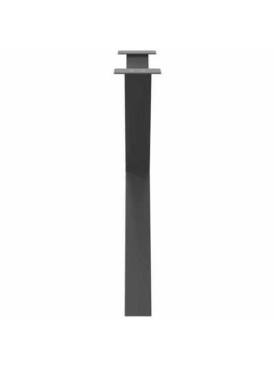 Nohy k jídelnímu stolu ve tvaru x, 3 ks, antracitové, 90 x (72-73) cm, ocel
