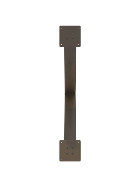 Nohy k jídelnímu stolu ve tvaru x, 3 ks, přírodní ocel, 90 x (72-73) cm, ocel