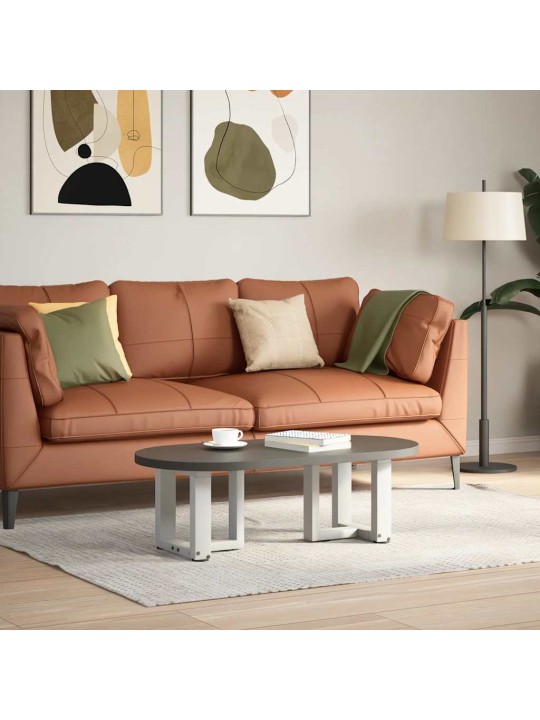 Nohy konferenčního stolku ve tvaru t, 2 ks, bílé, 30 x 25 x (30-31) cm, ocel