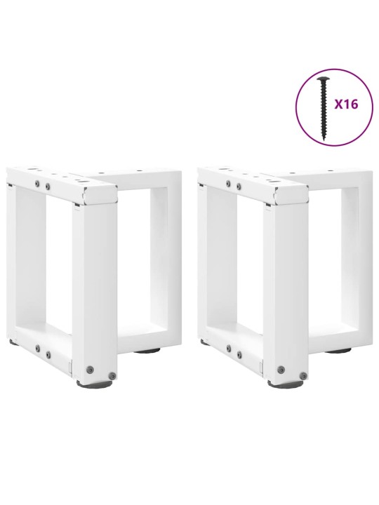 Nohy konferenčního stolku ve tvaru t, 2 ks, bílé, 30 x 25 x (30-31) cm, ocel