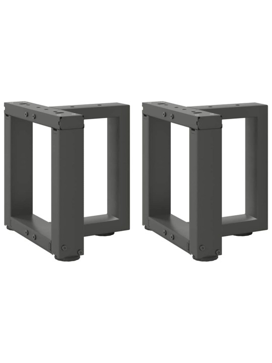 Nohy konferenčního stolku ve tvaru t, 2 ks, antracitové, 30 x 25 x (30-31) cm, ocel