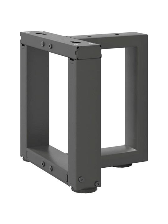 Nohy konferenčního stolku ve tvaru t, 2 ks, antracitové, 30 x 25 x (30-31) cm, ocel