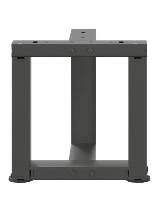 Nohy konferenčního stolku ve tvaru t, 2 ks, antracitové, 30 x 25 x (30-31) cm, ocel