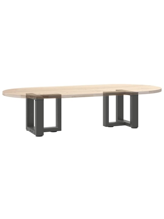 Nohy konferenčního stolku ve tvaru t, 2 ks, antracitové, 30 x 25 x (30-31) cm, ocel