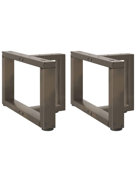 Nohy konferenčního stolku ve tvaru t, 2 ks, černé, 40 x 25 x (30-31) cm, ocel