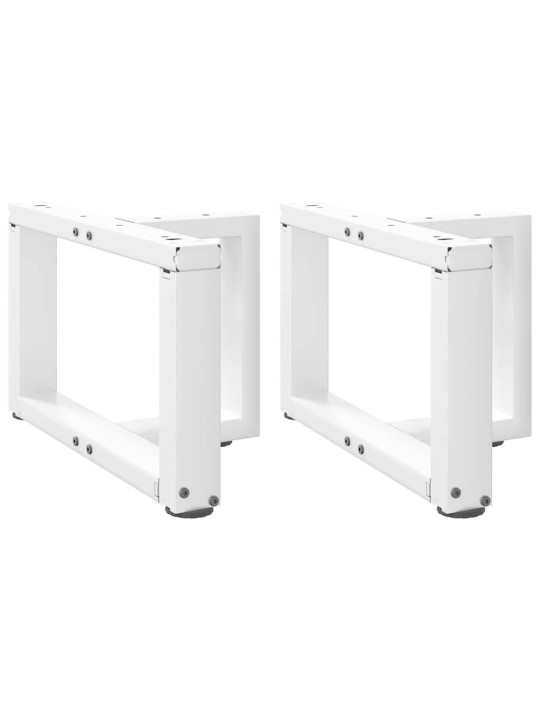 Nohy konferenčního stolku ve tvaru t, 2 ks, bílé, 50 x 25 x (30-31) cm, ocel