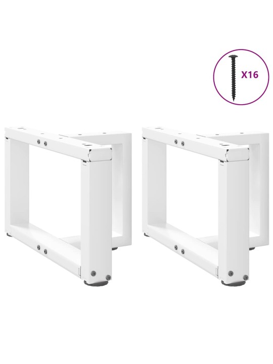 Nohy konferenčního stolku ve tvaru t, 2 ks, bílé, 50 x 25 x (30-31) cm, ocel
