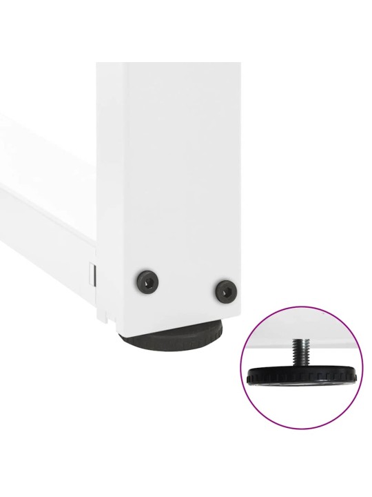 Nohy konferenčního stolku ve tvaru t, 2 ks, bílé, 50 x 25 x (30-31) cm, ocel
