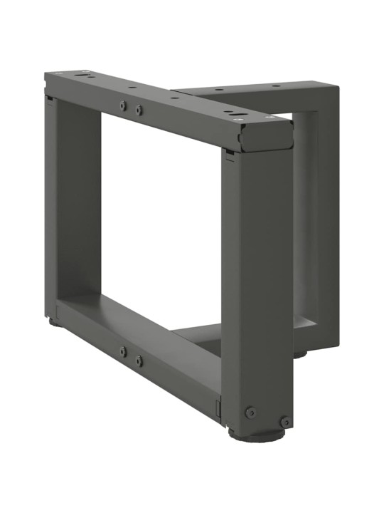 Nohy konferenčního stolku ve tvaru t, 2 ks, antracitové, 50 x 25 x (30-31) cm, ocel