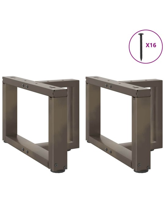 Nohy konferenčního stolku ve tvaru t, 2 ks, černé, 50 x 25 x (30-31) cm, ocel