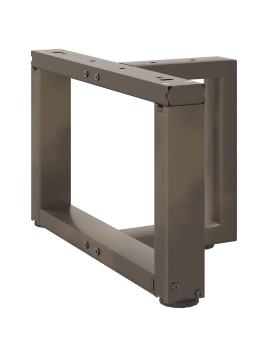 Nohy konferenčního stolku ve tvaru t, 2 ks, černé, 50 x 25 x (30-31) cm, ocel